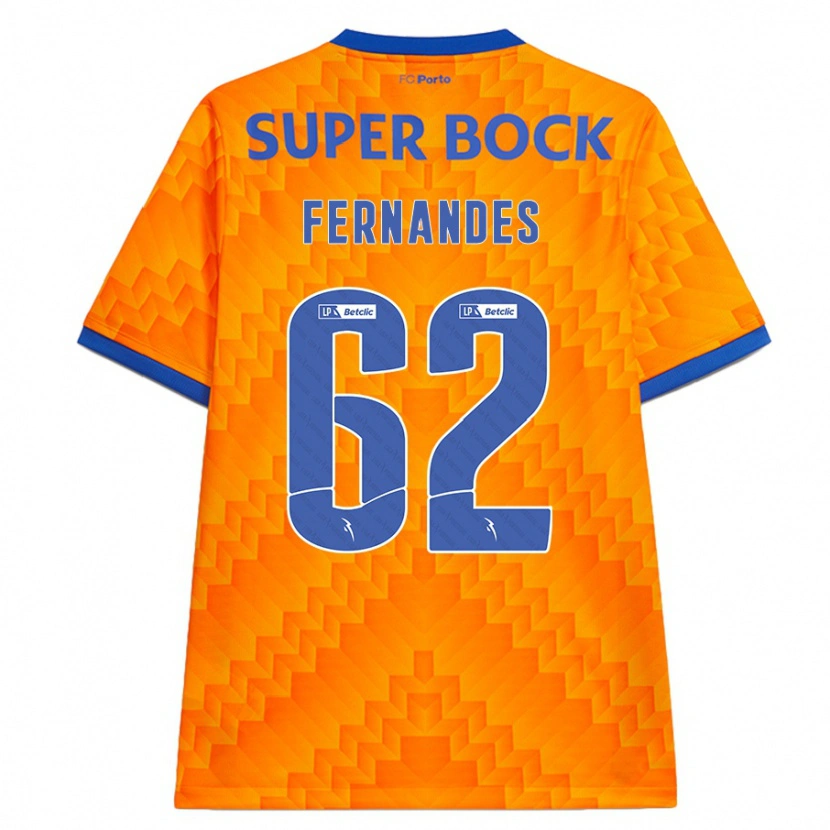 Danxen Mujer Camiseta Rodrigo Fernandes #62 Naranja 2ª Equipación 2024/25 La Camisa México