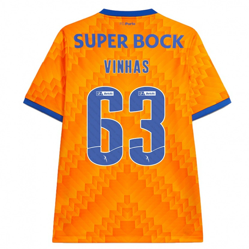 Danxen Mujer Camiseta David Vinhas #63 Naranja 2ª Equipación 2024/25 La Camisa México