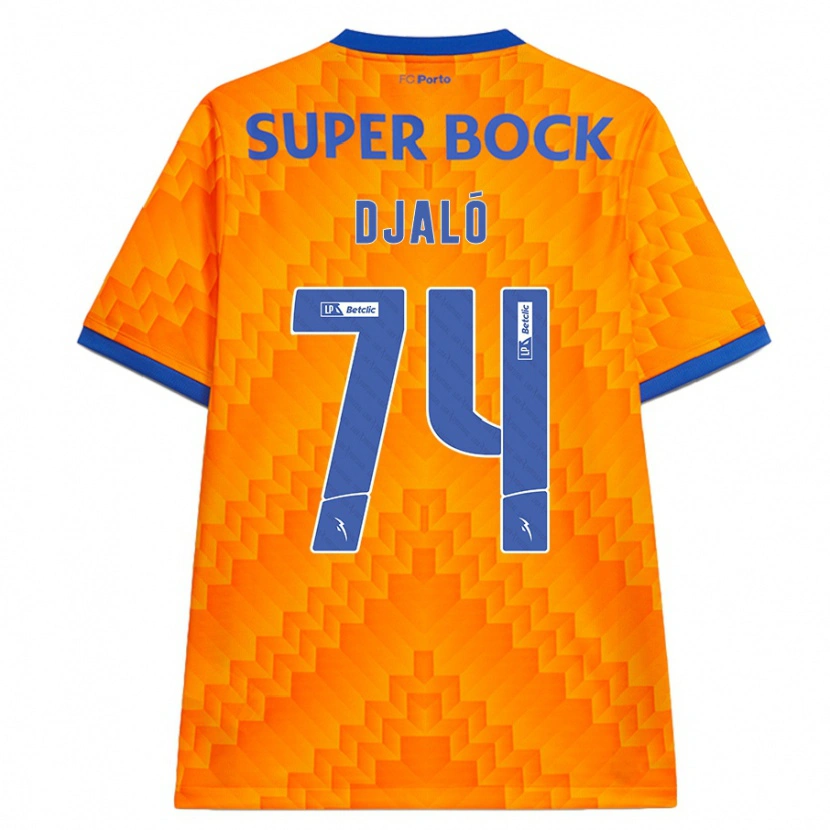 Danxen Mujer Camiseta Ussumane Djaló #74 Naranja 2ª Equipación 2024/25 La Camisa México