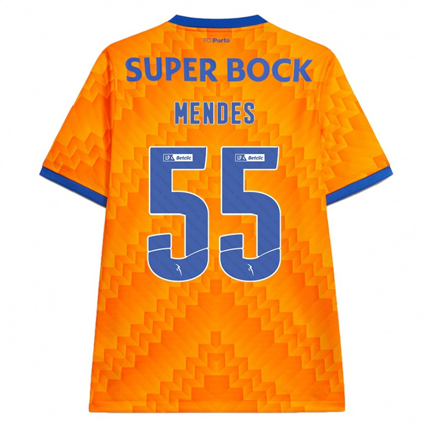 Danxen Mujer Camiseta João Mendes #55 Naranja 2ª Equipación 2024/25 La Camisa México