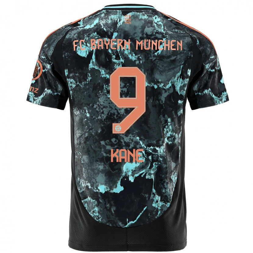 Danxen Mujer Camiseta Harry Kane #9 Negro 2ª Equipación 2024/25 La Camisa México