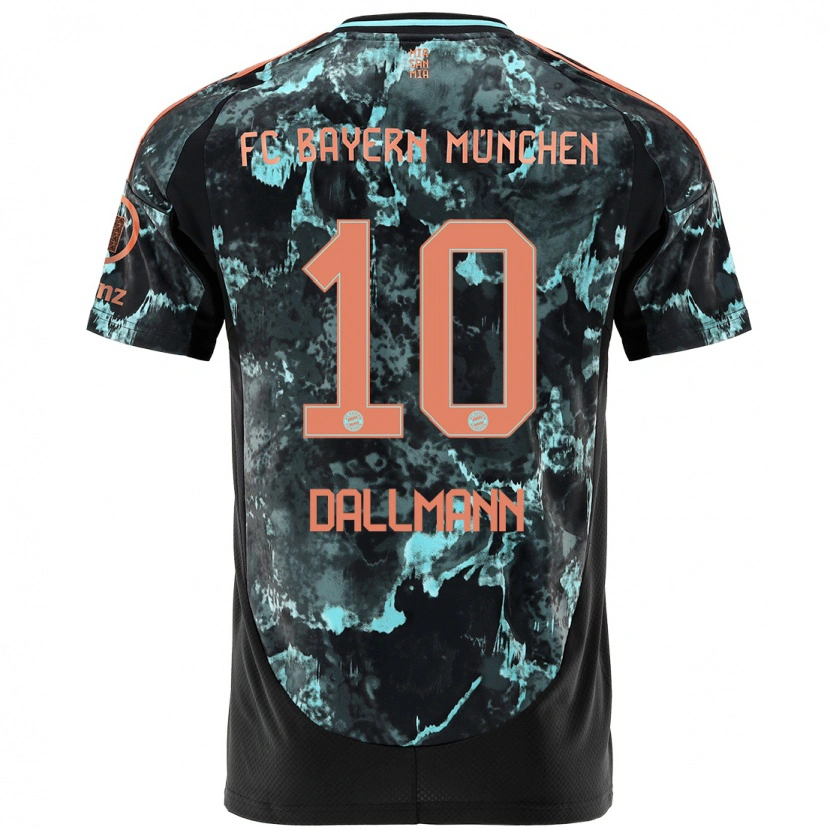 Danxen Mujer Camiseta Linda Dallmann #10 Negro 2ª Equipación 2024/25 La Camisa México