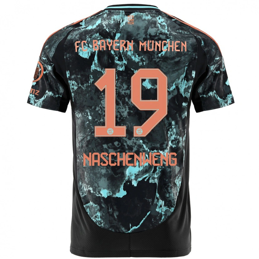 Danxen Mujer Camiseta Katharina Naschenweng #19 Negro 2ª Equipación 2024/25 La Camisa México