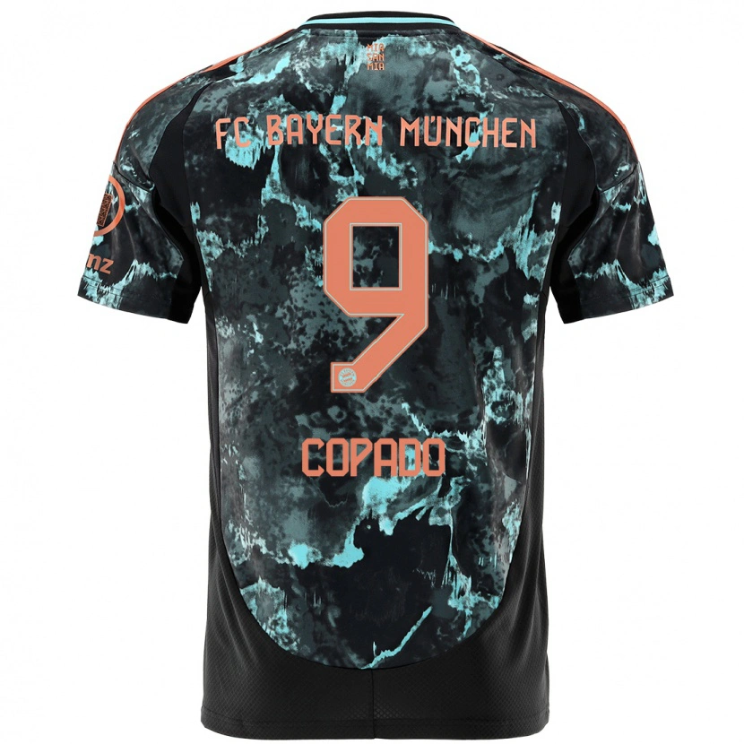 Danxen Mujer Camiseta Lucas Copado #9 Negro 2ª Equipación 2024/25 La Camisa México