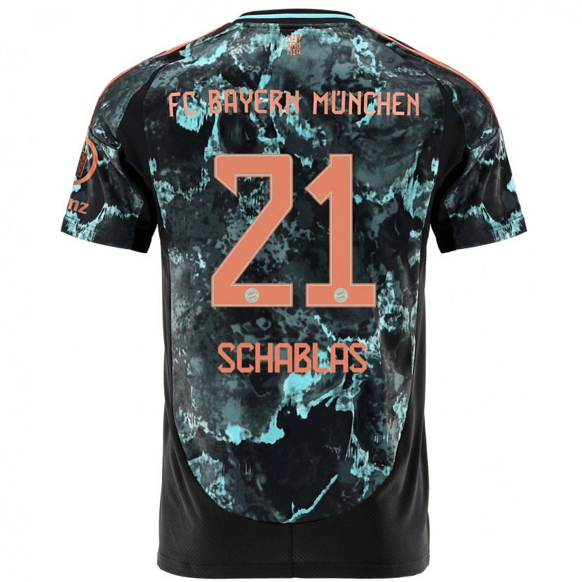 Danxen Mujer Camiseta Matteo Schablas #21 Negro 2ª Equipación 2024/25 La Camisa México