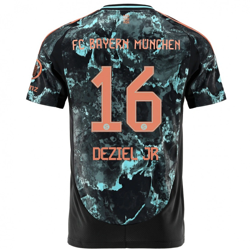Danxen Mujer Camiseta Robert Deziel Jr #16 Negro 2ª Equipación 2024/25 La Camisa México