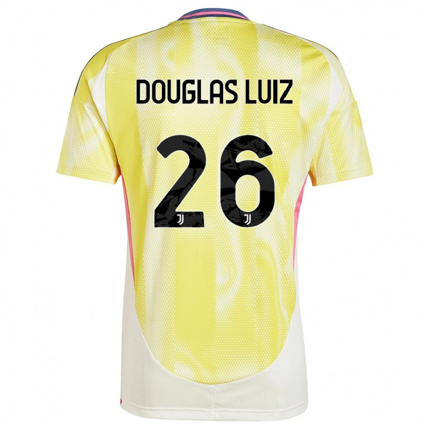 Danxen Mujer Camiseta Douglas Luiz #26 Amarillo Solar 2ª Equipación 2024/25 La Camisa México