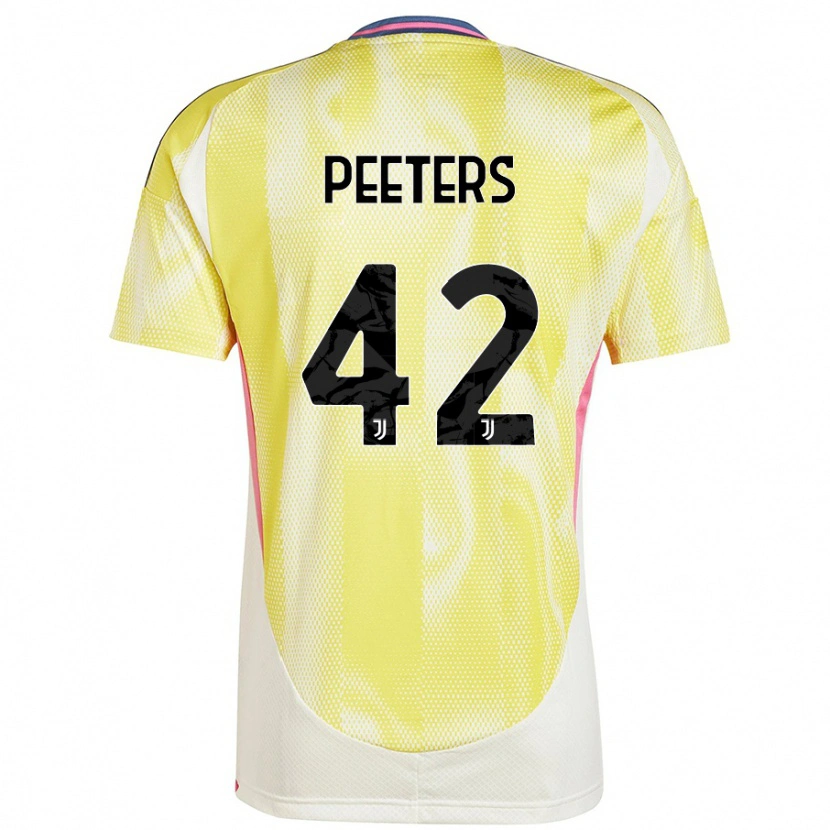 Danxen Mujer Camiseta Daouda Peeters #42 Amarillo Solar 2ª Equipación 2024/25 La Camisa México