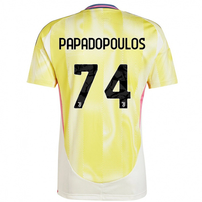Danxen Mujer Camiseta Christos Papadopoulos #74 Amarillo Solar 2ª Equipación 2024/25 La Camisa México