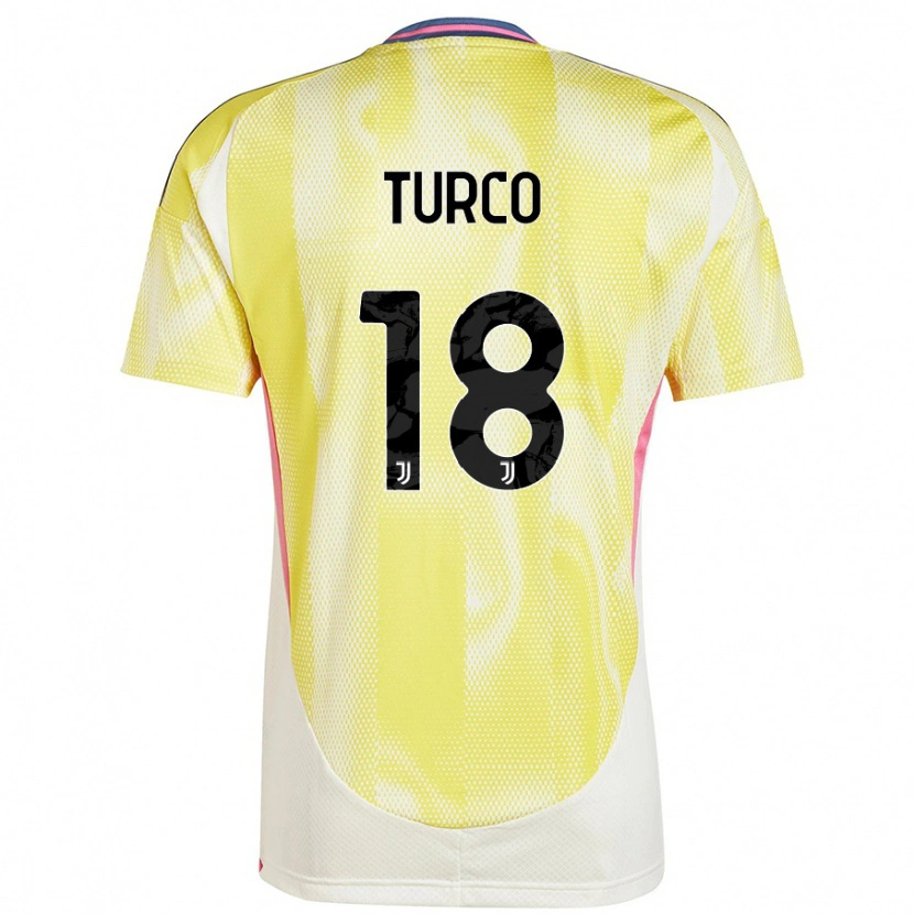 Danxen Mujer Camiseta Nicolo Turco #18 Amarillo Solar 2ª Equipación 2024/25 La Camisa México