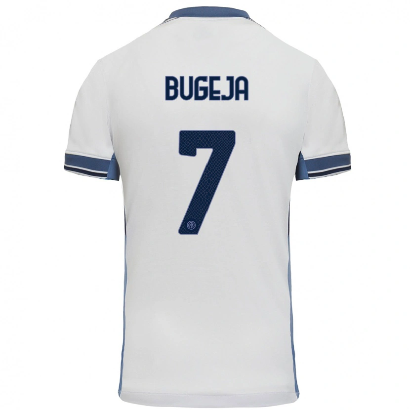 Danxen Mujer Camiseta Haley Bugeja #7 Blanco Gris 2ª Equipación 2024/25 La Camisa México