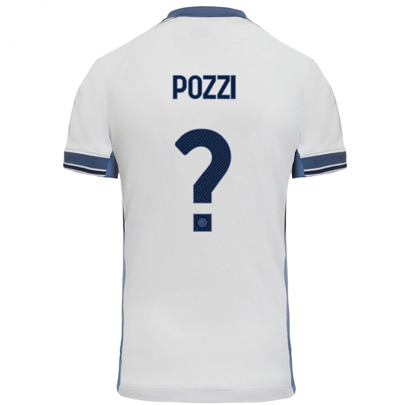 Danxen Mujer Camiseta Andrea Pozzi #0 Blanco Gris 2ª Equipación 2024/25 La Camisa México