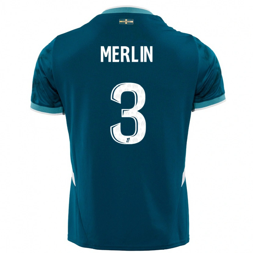 Danxen Mujer Camiseta Quentin Merlin #3 Azul Turquesa 2ª Equipación 2024/25 La Camisa México