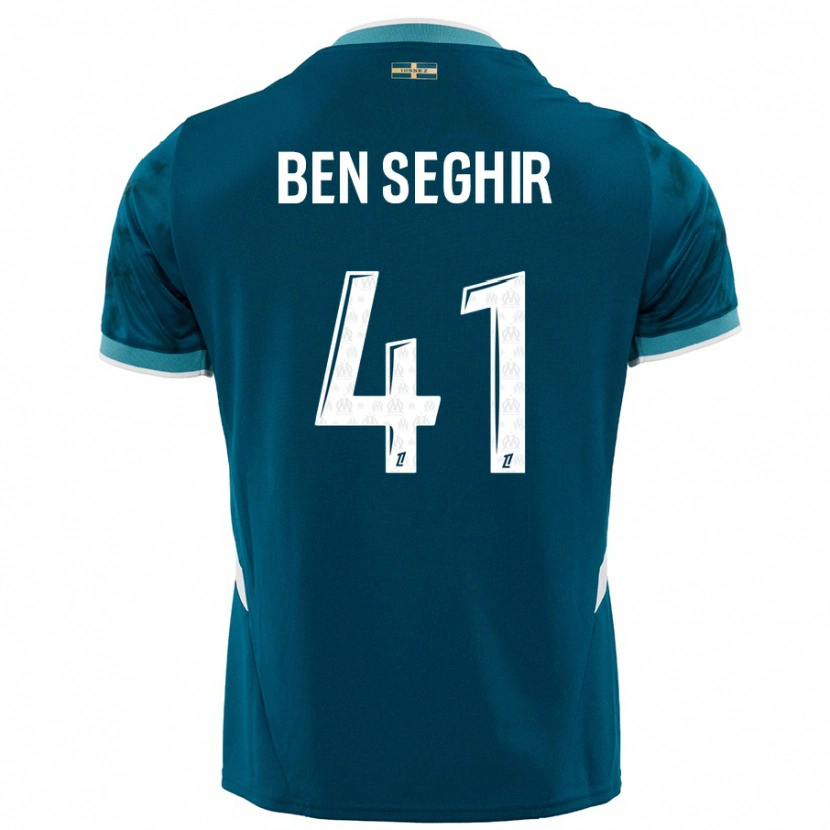 Danxen Mujer Camiseta Salim Ben Seghir #41 Azul Turquesa 2ª Equipación 2024/25 La Camisa México