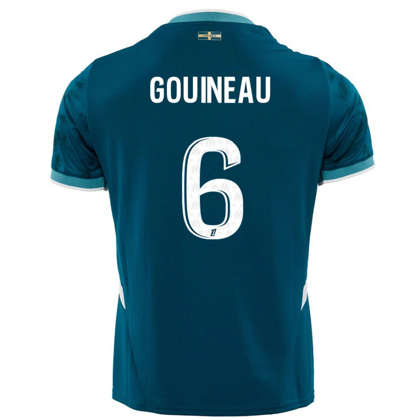 Danxen Mujer Camiseta Coline Gouineau #6 Azul Turquesa 2ª Equipación 2024/25 La Camisa México