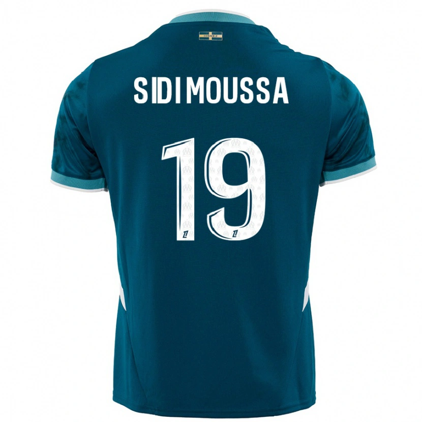Danxen Mujer Camiseta Salima Sidi Moussa #19 Azul Turquesa 2ª Equipación 2024/25 La Camisa México