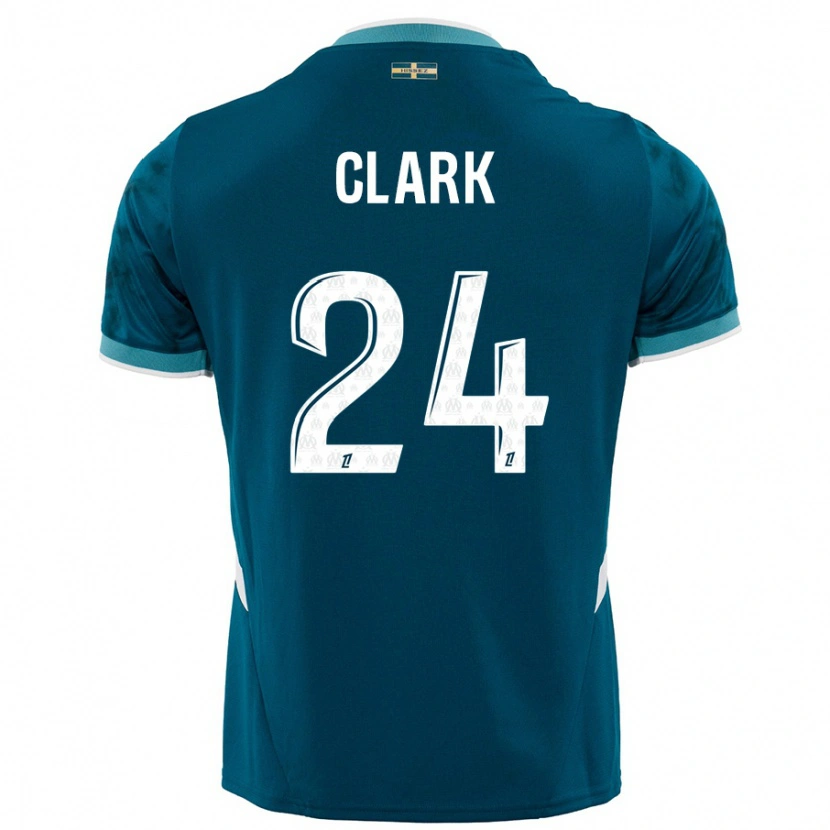 Danxen Mujer Camiseta Ashley Clark #24 Azul Turquesa 2ª Equipación 2024/25 La Camisa México