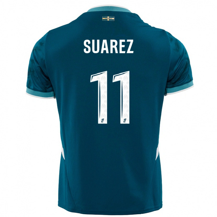 Danxen Mujer Camiseta Luis Suarez #11 Azul Turquesa 2ª Equipación 2024/25 La Camisa México