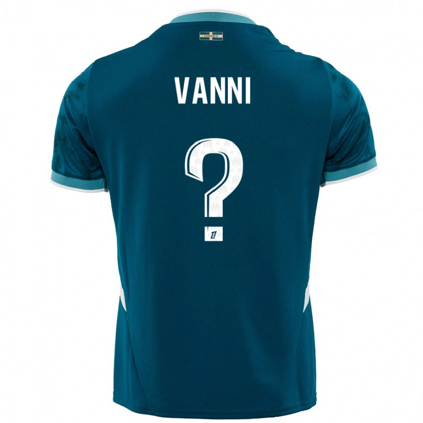 Danxen Mujer Camiseta Fabio Vanni #0 Azul Turquesa 2ª Equipación 2024/25 La Camisa México