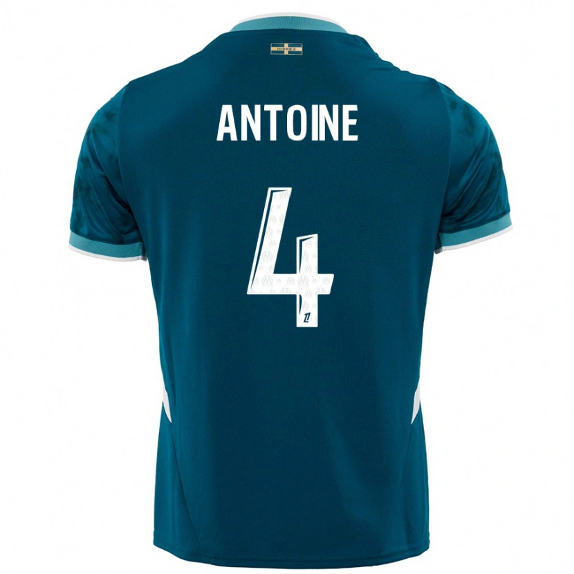 Danxen Mujer Camiseta Maud Antoine #4 Azul Turquesa 2ª Equipación 2024/25 La Camisa México