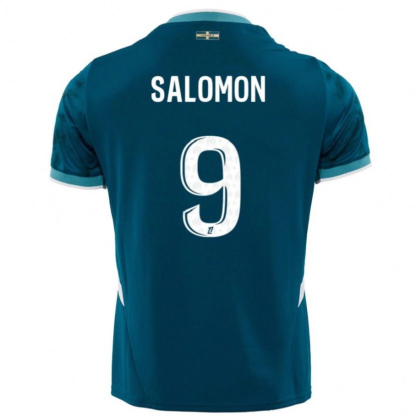 Danxen Mujer Camiseta Maeva Salomon #9 Azul Turquesa 2ª Equipación 2024/25 La Camisa México