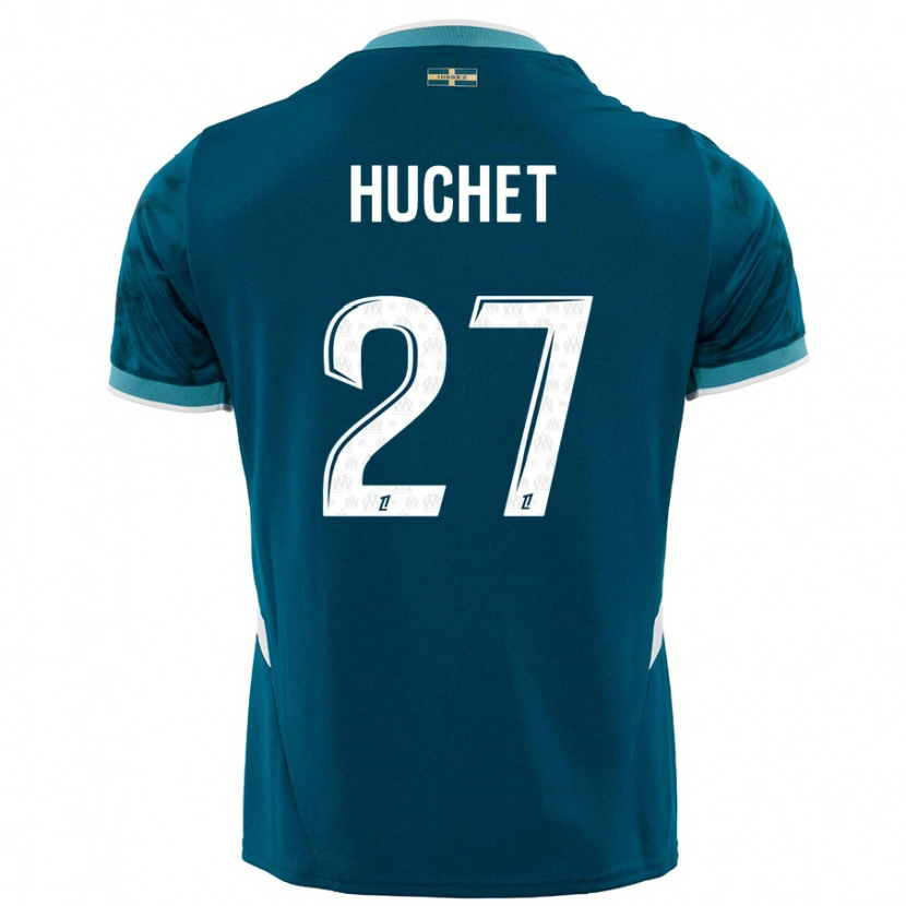 Danxen Mujer Camiseta Sarah Huchet #27 Azul Turquesa 2ª Equipación 2024/25 La Camisa México