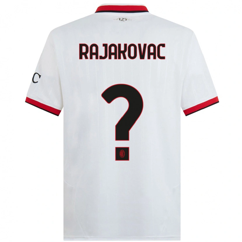 Danxen Mujer Camiseta Mihajlo Rajakovac #0 Blanco Negro Rojo 2ª Equipación 2024/25 La Camisa México
