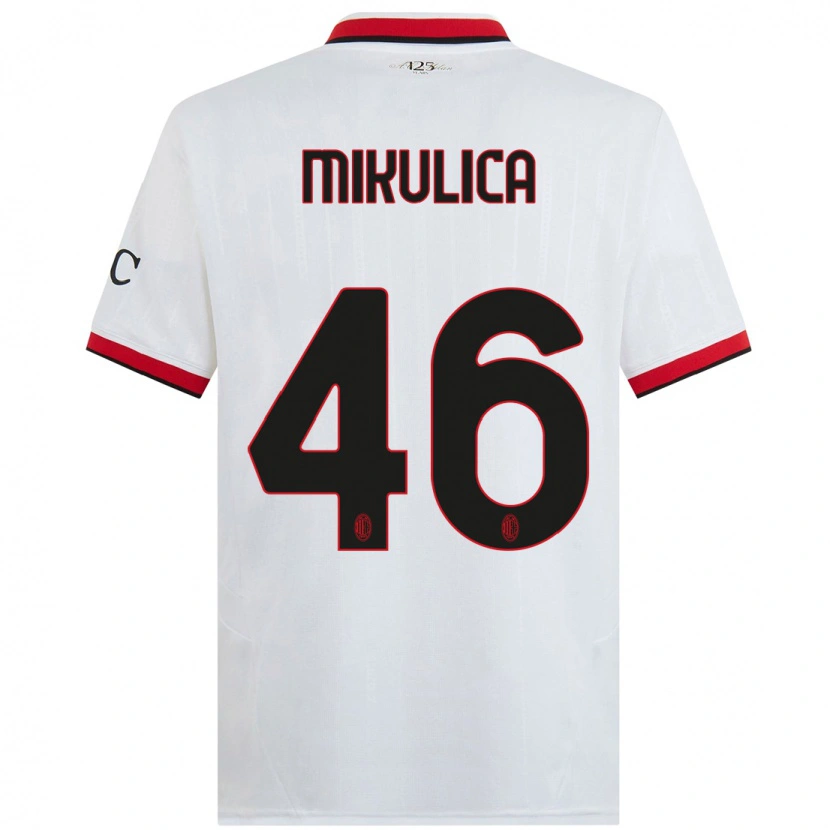 Danxen Mujer Camiseta Petra Mikulica #46 Blanco Negro Rojo 2ª Equipación 2024/25 La Camisa México