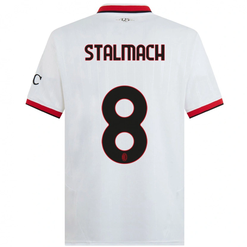 Danxen Mujer Camiseta Dariusz Stalmach #8 Blanco Negro Rojo 2ª Equipación 2024/25 La Camisa México