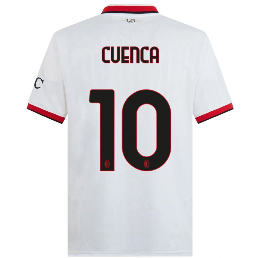 Danxen Mujer Camiseta Hugo Cuenca #10 Blanco Negro Rojo 2ª Equipación 2024/25 La Camisa México