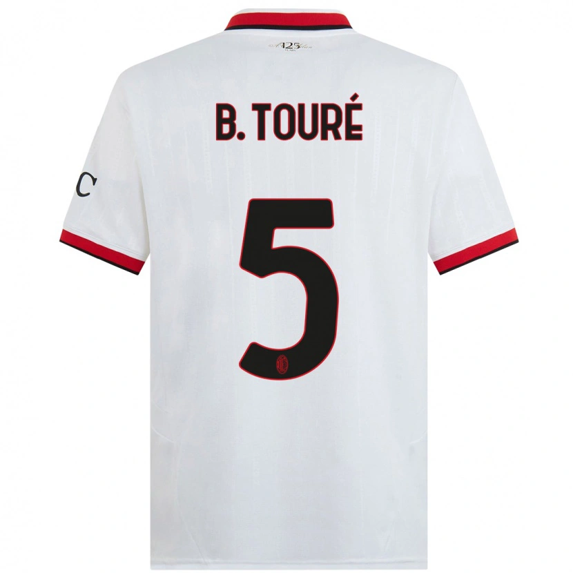 Danxen Mujer Camiseta Fode Ballo-Toure #5 Blanco Negro Rojo 2ª Equipación 2024/25 La Camisa México