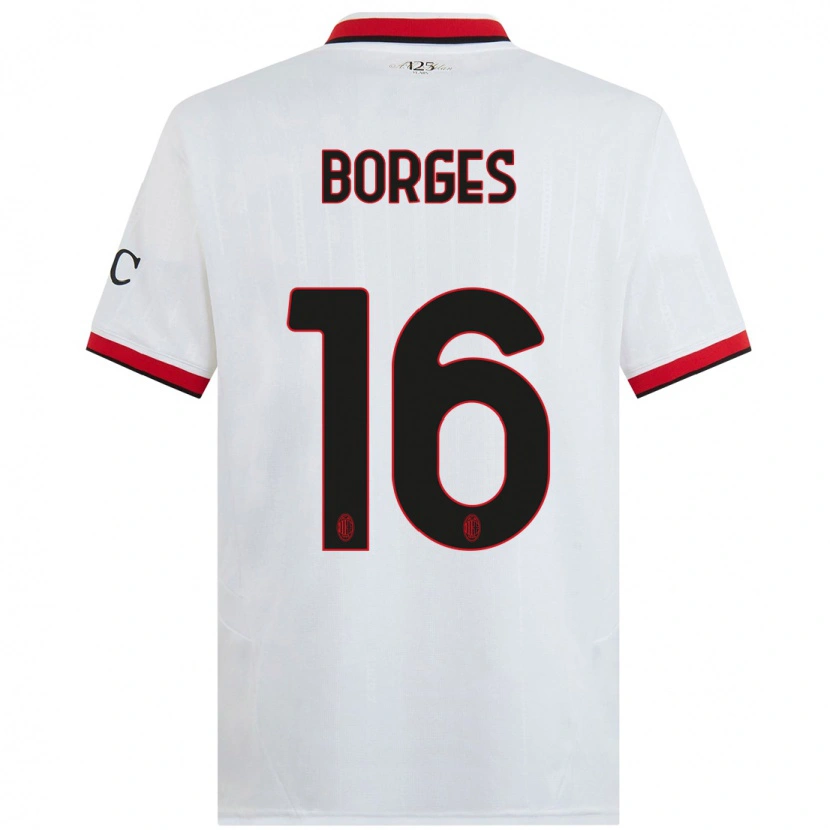 Danxen Mujer Camiseta Lenny Borges #16 Blanco Negro Rojo 2ª Equipación 2024/25 La Camisa México