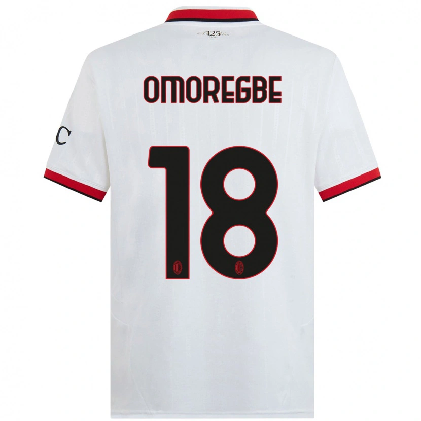 Danxen Mujer Camiseta Bob Murphy Omoregbe #18 Blanco Negro Rojo 2ª Equipación 2024/25 La Camisa México