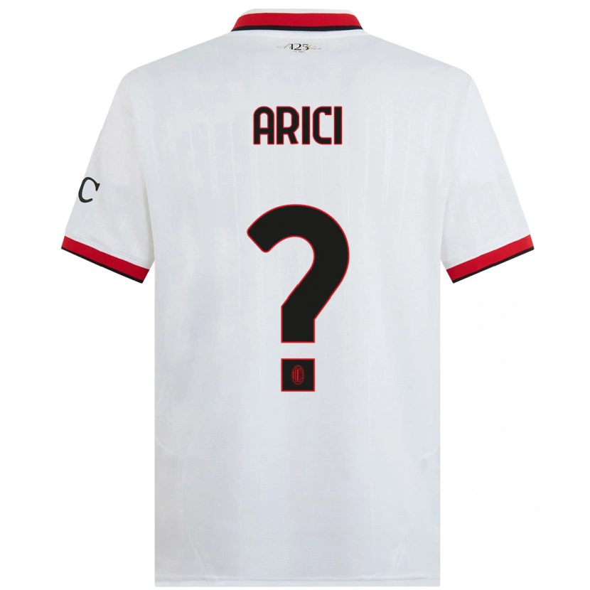 Danxen Mujer Camiseta Alberto Arici #0 Blanco Negro Rojo 2ª Equipación 2024/25 La Camisa México
