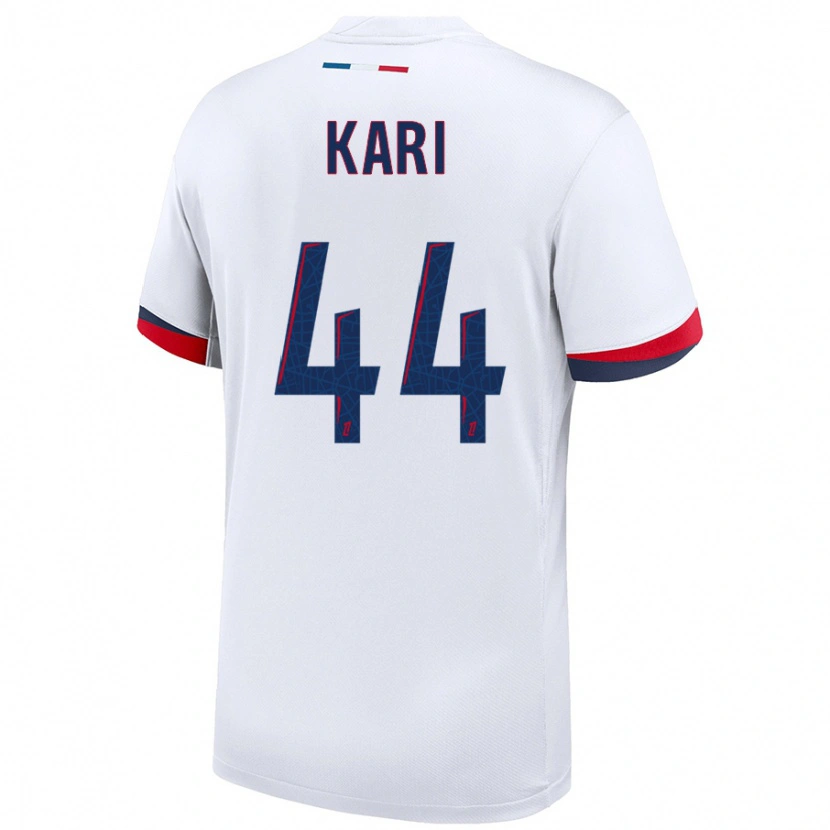 Danxen Mujer Camiseta Ayman Kari #44 Blanco Azul Rojo 2ª Equipación 2024/25 La Camisa México