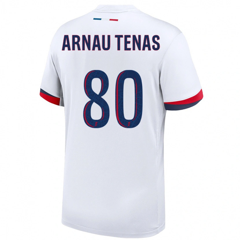 Danxen Mujer Camiseta Arnau Tenas #80 Blanco Azul Rojo 2ª Equipación 2024/25 La Camisa México