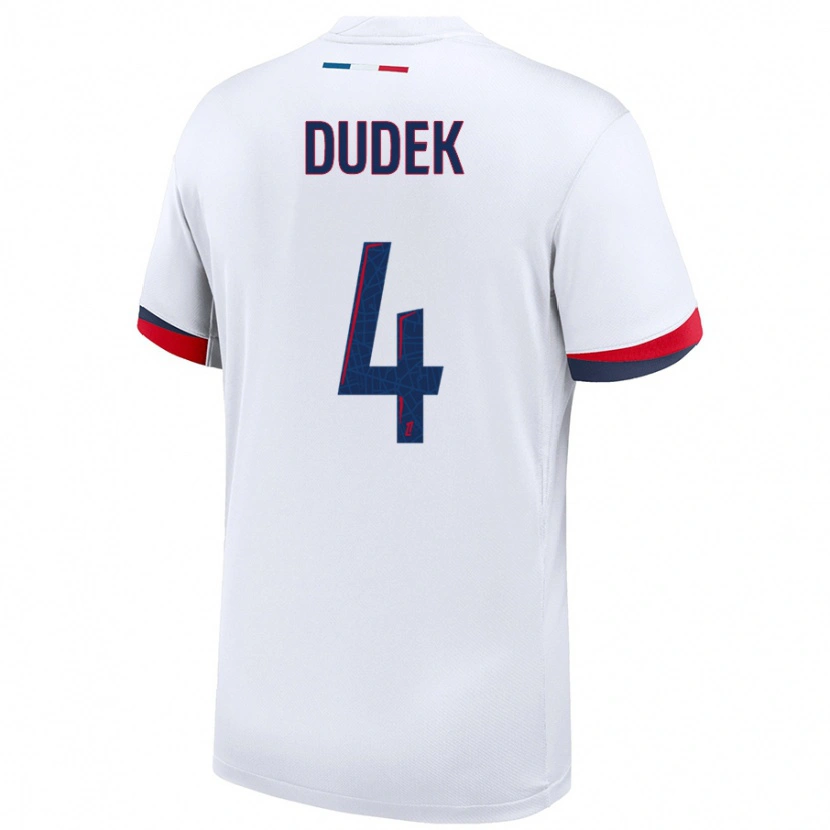Danxen Mujer Camiseta Paulina Dudek #4 Blanco Azul Rojo 2ª Equipación 2024/25 La Camisa México