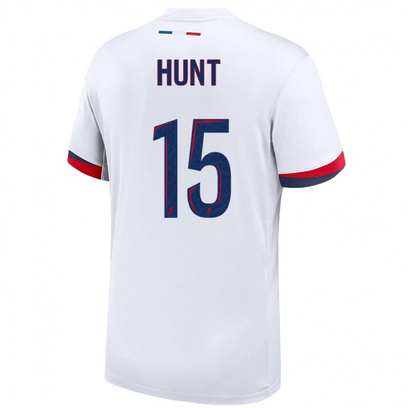 Danxen Mujer Camiseta Clare Hunt #15 Blanco Azul Rojo 2ª Equipación 2024/25 La Camisa México