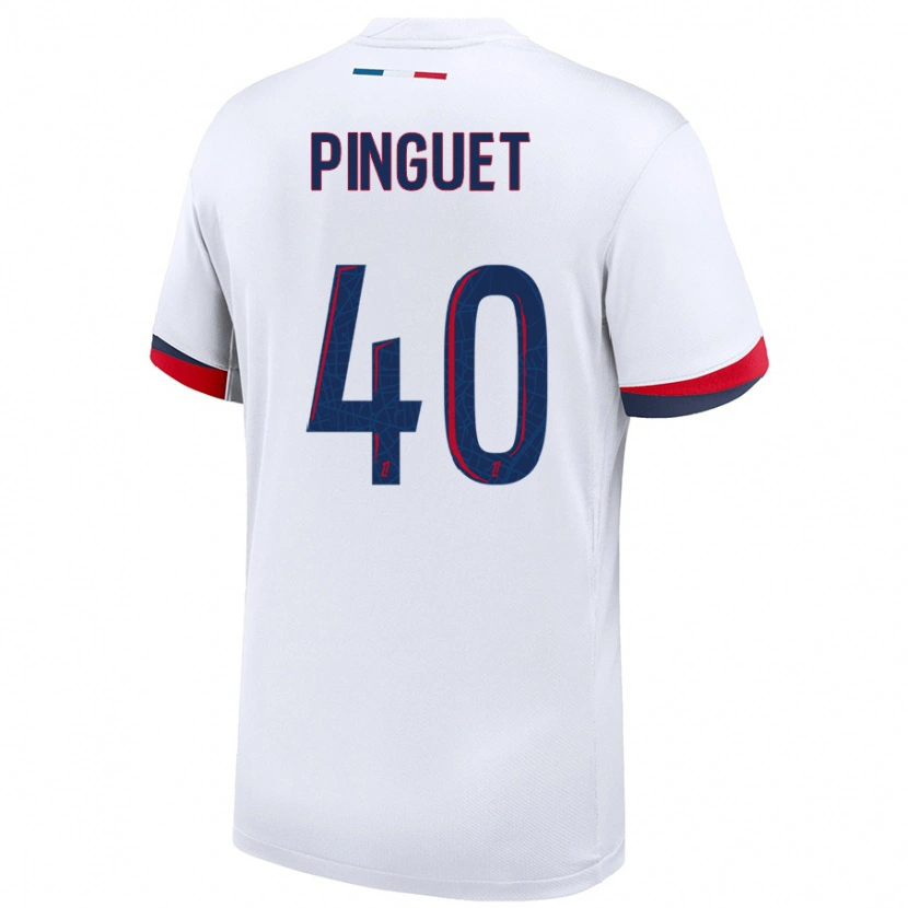 Danxen Mujer Camiseta Alice Pinguet #40 Blanco Azul Rojo 2ª Equipación 2024/25 La Camisa México