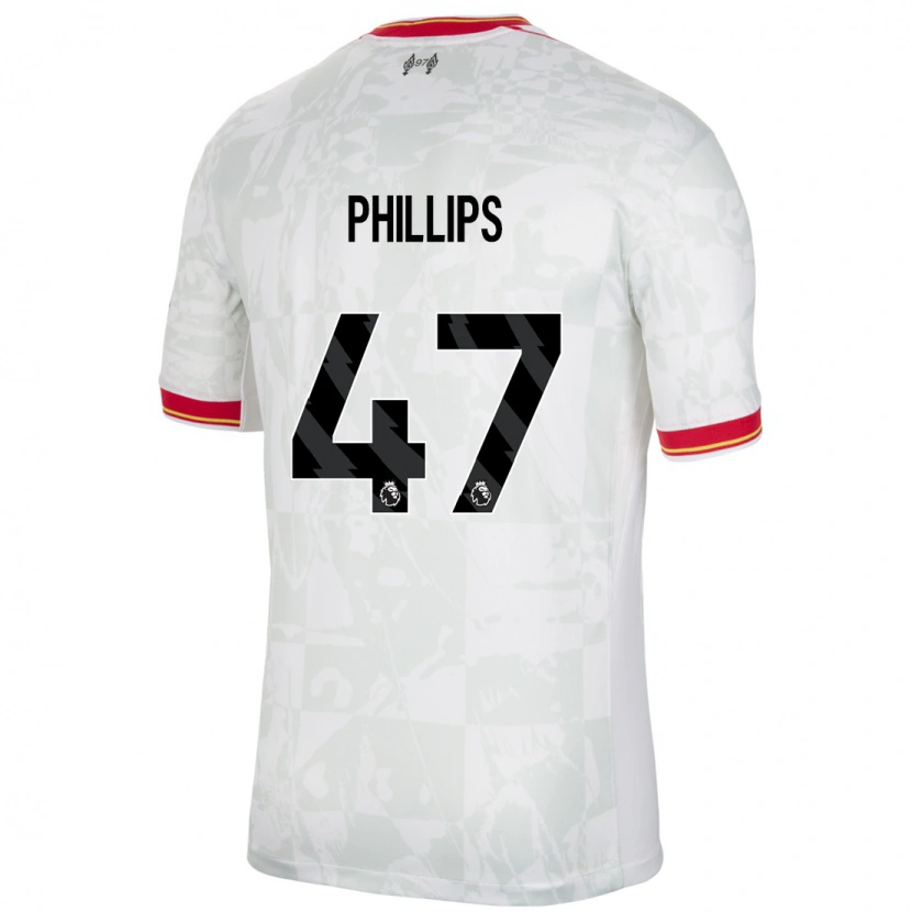 Danxen Mujer Camiseta Nathaniel Phillips #47 Blanco Rojo Negro Equipación Tercera 2024/25 La Camisa México