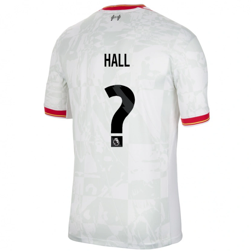 Danxen Mujer Camiseta Bailey Hall #0 Blanco Rojo Negro Equipación Tercera 2024/25 La Camisa México