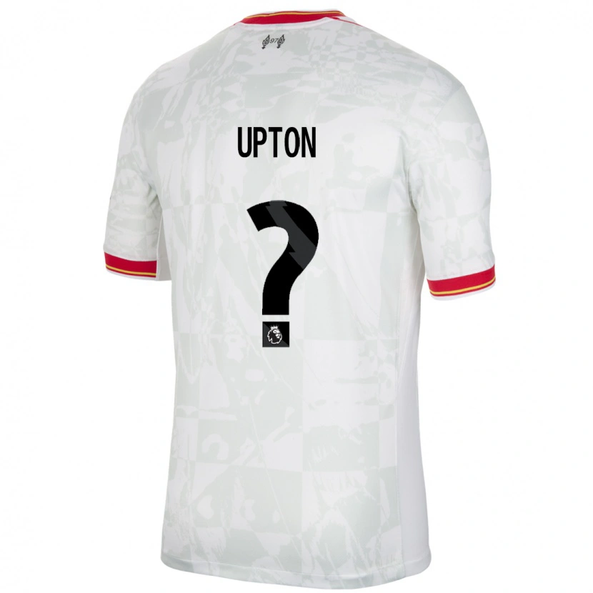 Danxen Mujer Camiseta Joe Upton #0 Blanco Rojo Negro Equipación Tercera 2024/25 La Camisa México