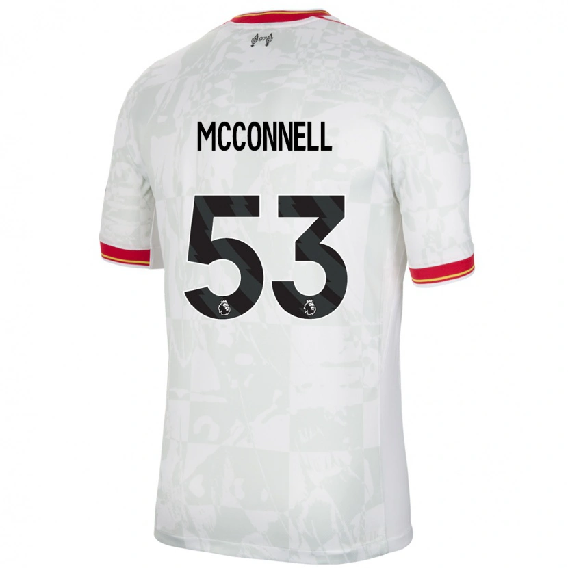 Danxen Mujer Camiseta James Mcconnell #53 Blanco Rojo Negro Equipación Tercera 2024/25 La Camisa México