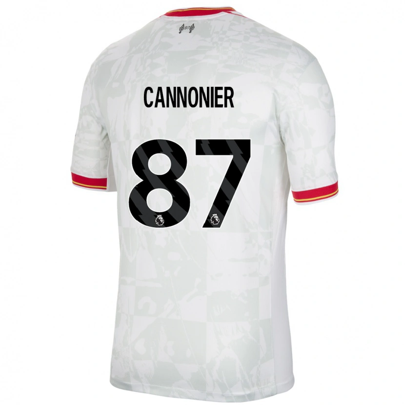 Danxen Mujer Camiseta Oakley Cannonier #87 Blanco Rojo Negro Equipación Tercera 2024/25 La Camisa México