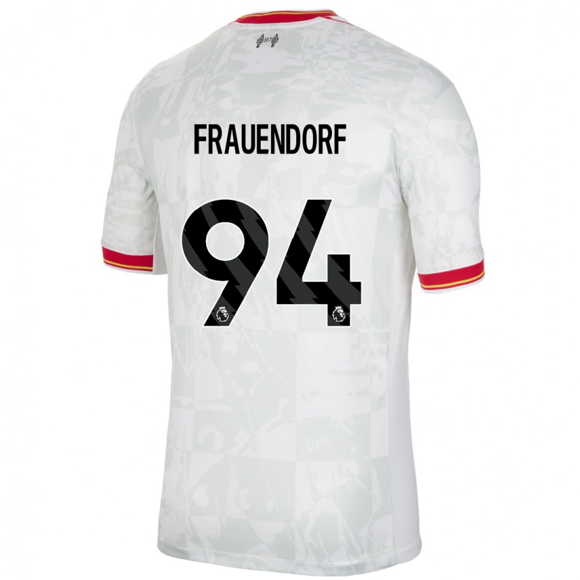 Danxen Mujer Camiseta Melkamu Frauendorf #94 Blanco Rojo Negro Equipación Tercera 2024/25 La Camisa México