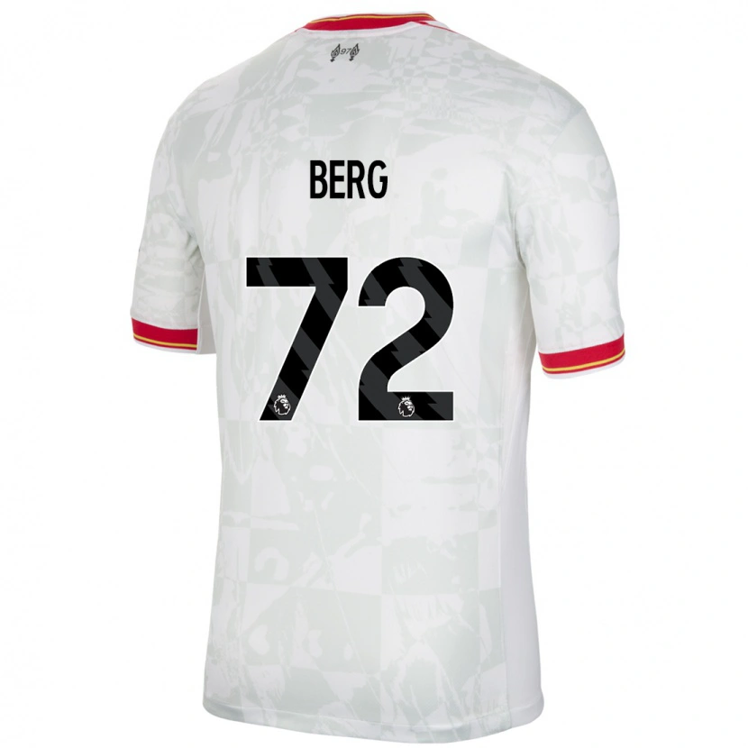 Danxen Mujer Camiseta Sepp Van Den Berg #72 Blanco Rojo Negro Equipación Tercera 2024/25 La Camisa México