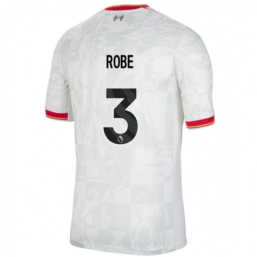 Danxen Mujer Camiseta Leighanne Robe #3 Blanco Rojo Negro Equipación Tercera 2024/25 La Camisa México