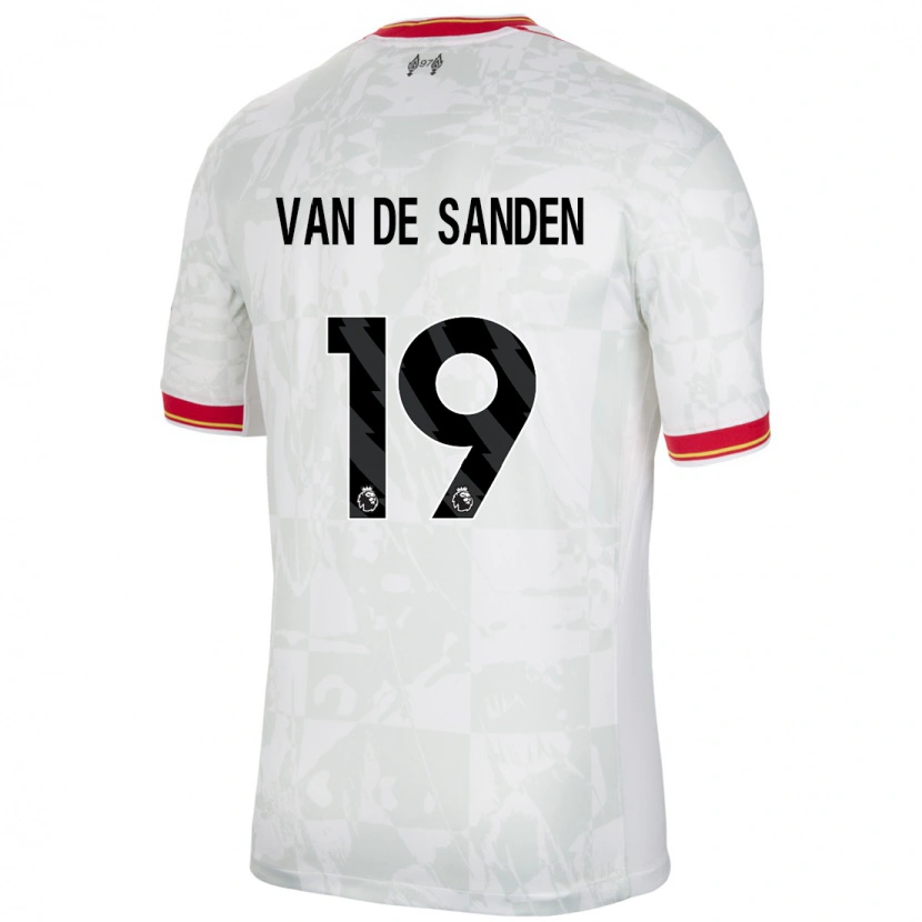 Danxen Mujer Camiseta Shanice Van De Sanden #19 Blanco Rojo Negro Equipación Tercera 2024/25 La Camisa México