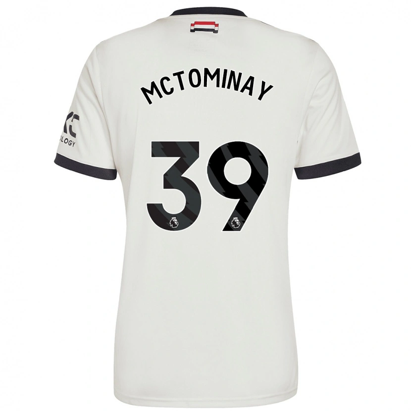 Danxen Mujer Camiseta Scott Mctominay #39 Blanquecino Equipación Tercera 2024/25 La Camisa México