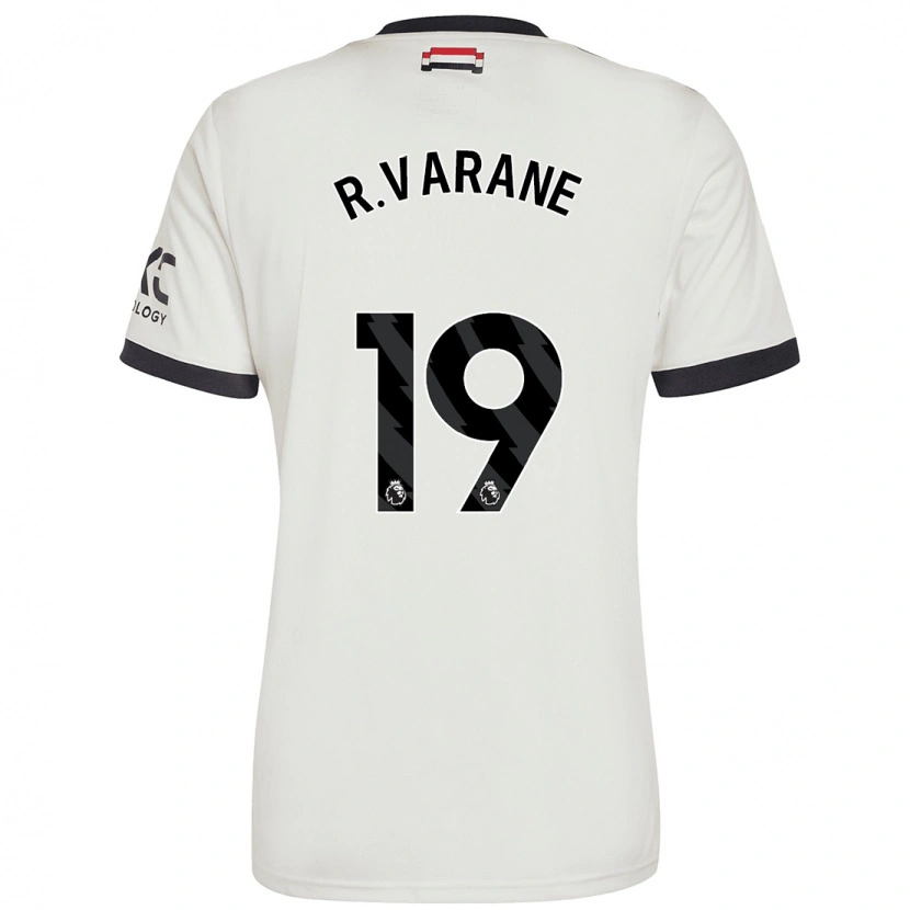 Danxen Mujer Camiseta Raphaël Varane #19 Blanquecino Equipación Tercera 2024/25 La Camisa México